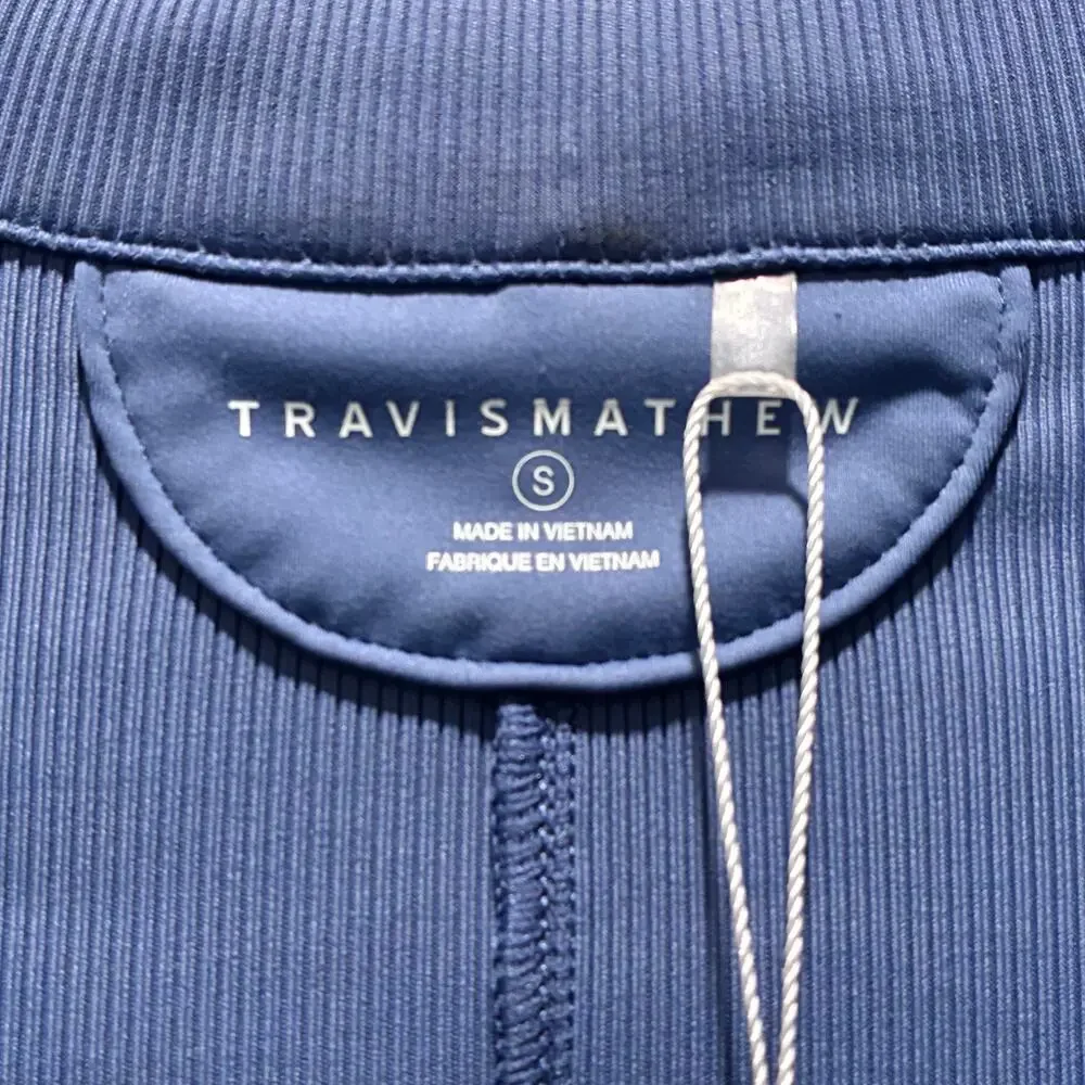 Travis Mathew Top Movement Short Sleeve V Neck Polo Shirt Blue Womens Small New - Picture 12 of 13